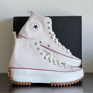 Converse Run Star Hike Platform High 'Parchment' Cream White Size 10.5